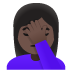 woman facepalming, dark skin tone